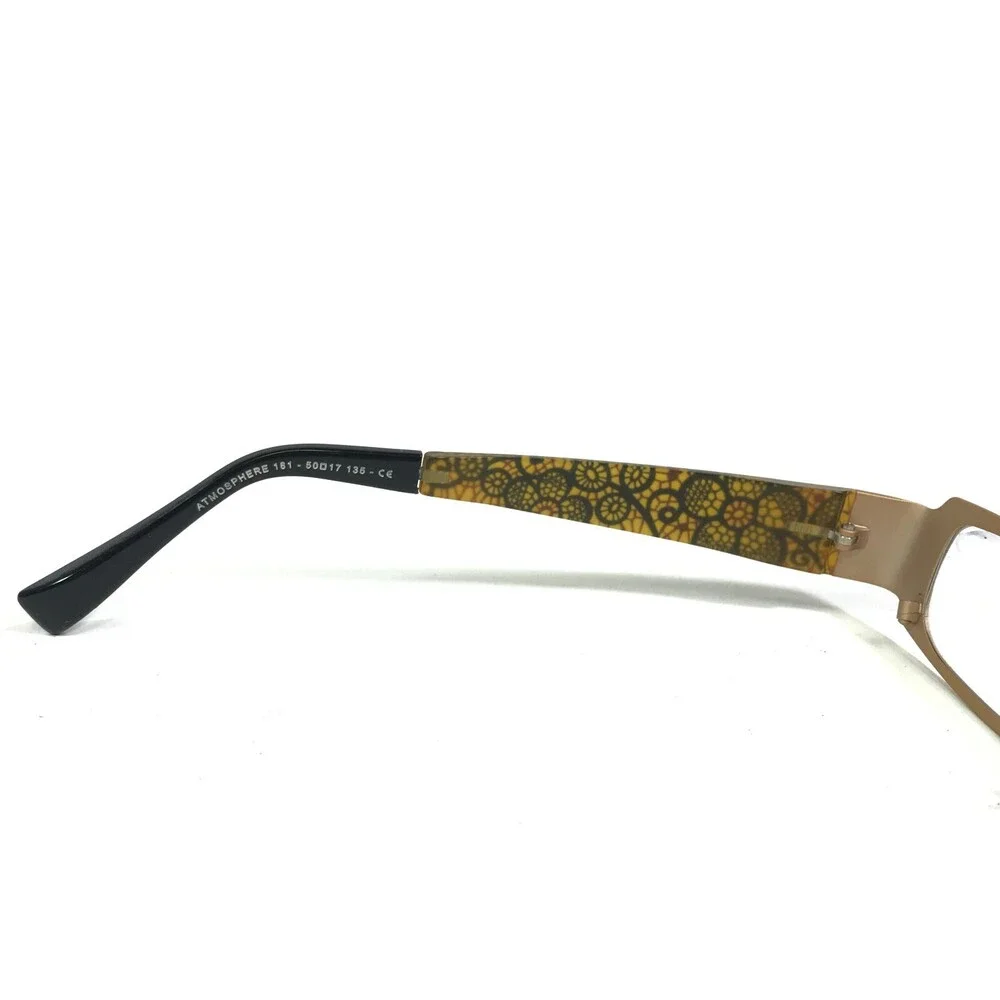 Jean Lafont Eyeglasses Frames ATMOSPHERE 181 Floral Leaves Black Gold 50-17-135